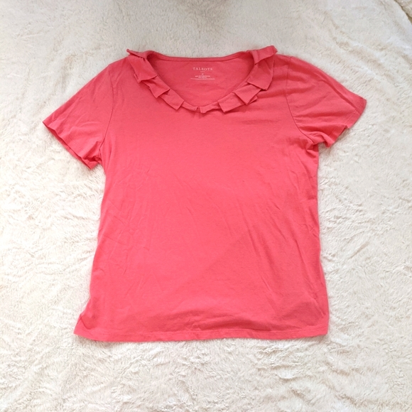 TALBOTS Ruffle Tee - Picture 3 of 5